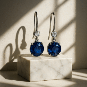 Royal Sapphire Drop Earrings