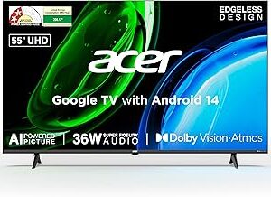acer 139 cm (55 inches) Ultra I Series 4K Ultra HD Smart LED Google TV AR55UDGGU2875BD